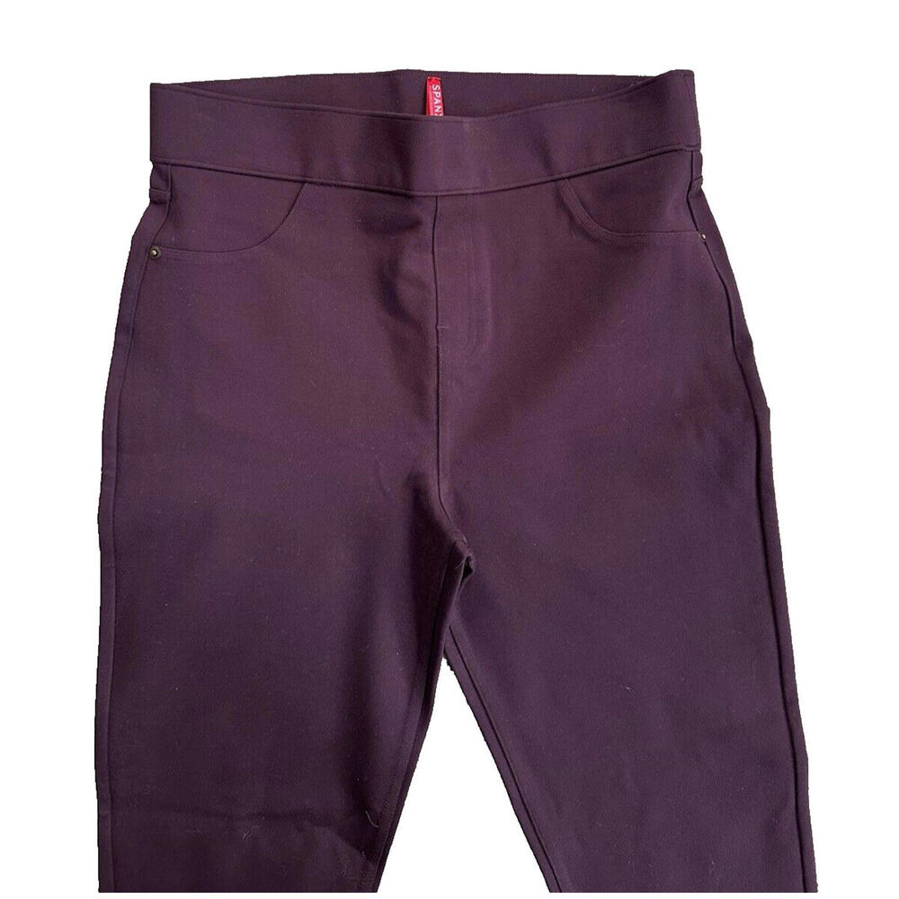 Spanx The Perfect Ankle Pant Womens Sz L Leggings Plum Purple Pull On Stretch - Picture 2 of 7